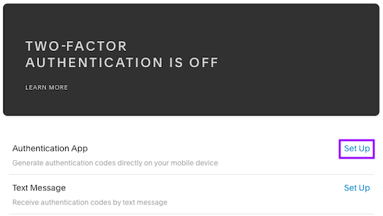 Squarespace two factor authentication