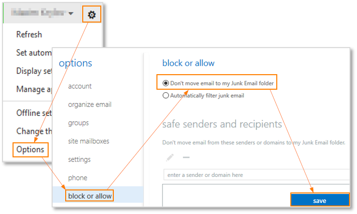 How do I Turn Off Junk Mail Filtering in Office 365?