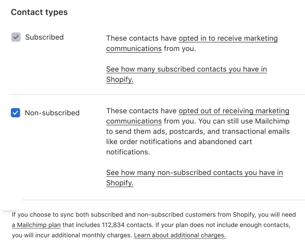 contact types